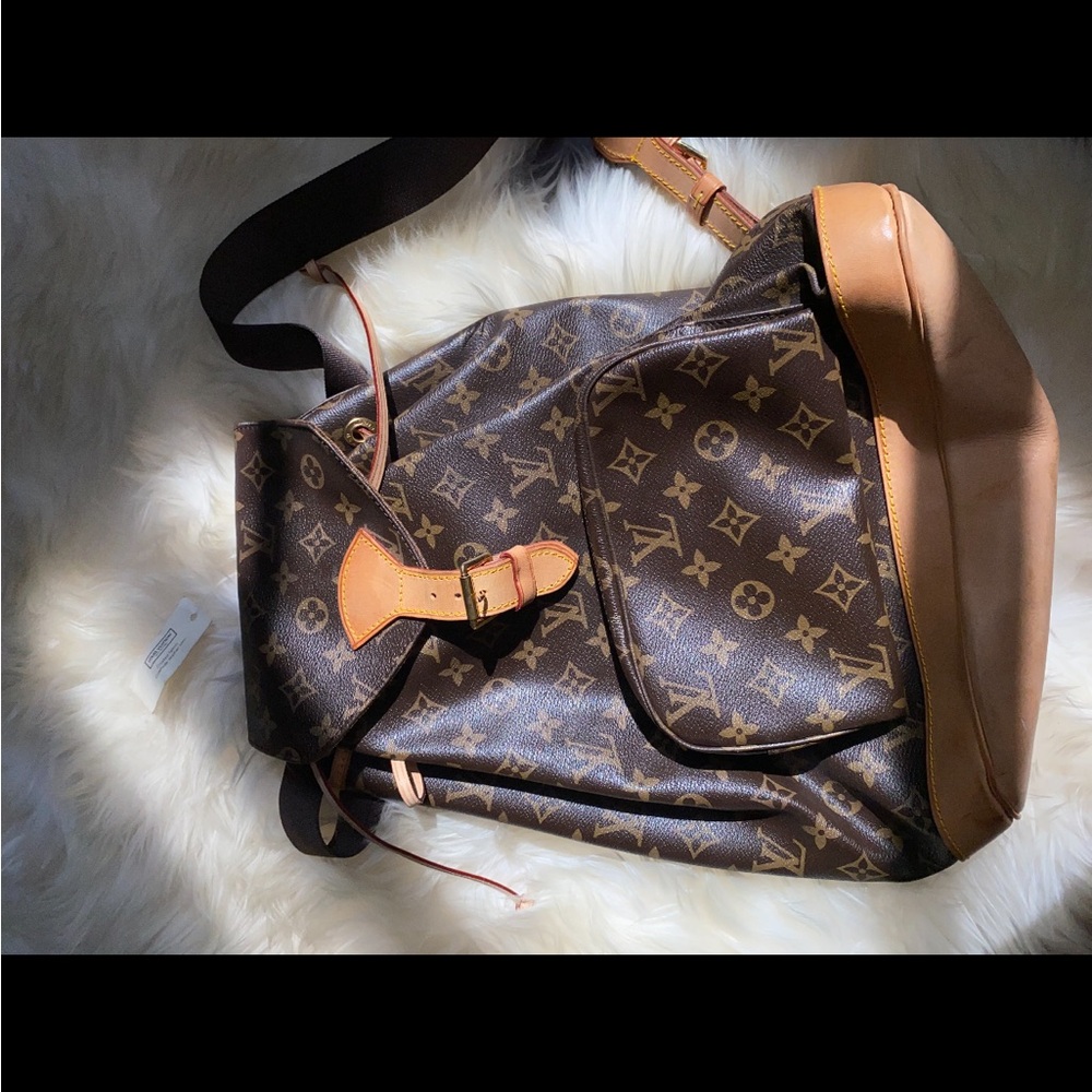 Louis Vuitton Brown and Tan Backpack